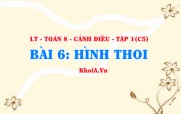 Dấu hiệu nhận biết Hình Thoi, tính chất, khái niệm Hình Thoi?...